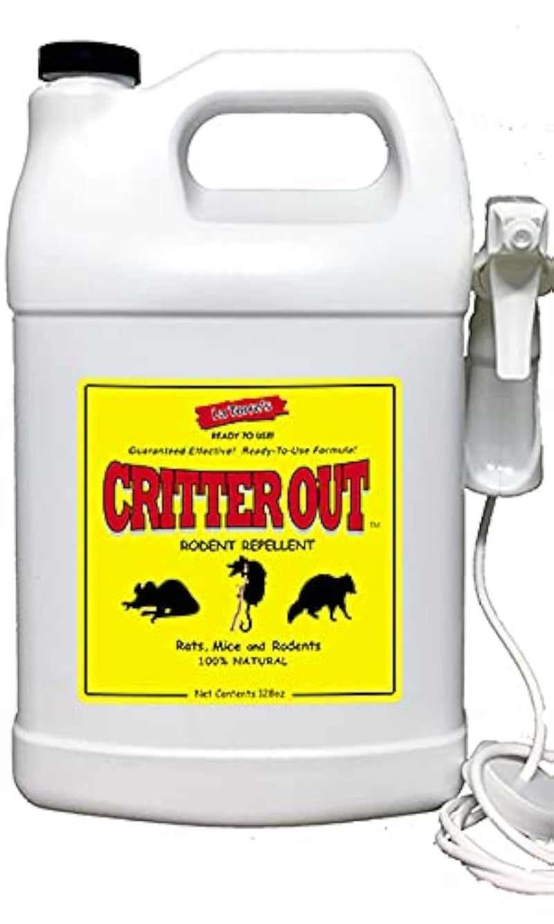 Deer Out Mouse & Rat Repellent: Peppermint Oil Rodent Repellent, Mouse, Rat & Rodent Repellent. Get Rid of Rats Protect Engine Wiring, Prevent Nesting, Stops Chewing: Critter Out 1 Gallon Ready to Use - Image 1